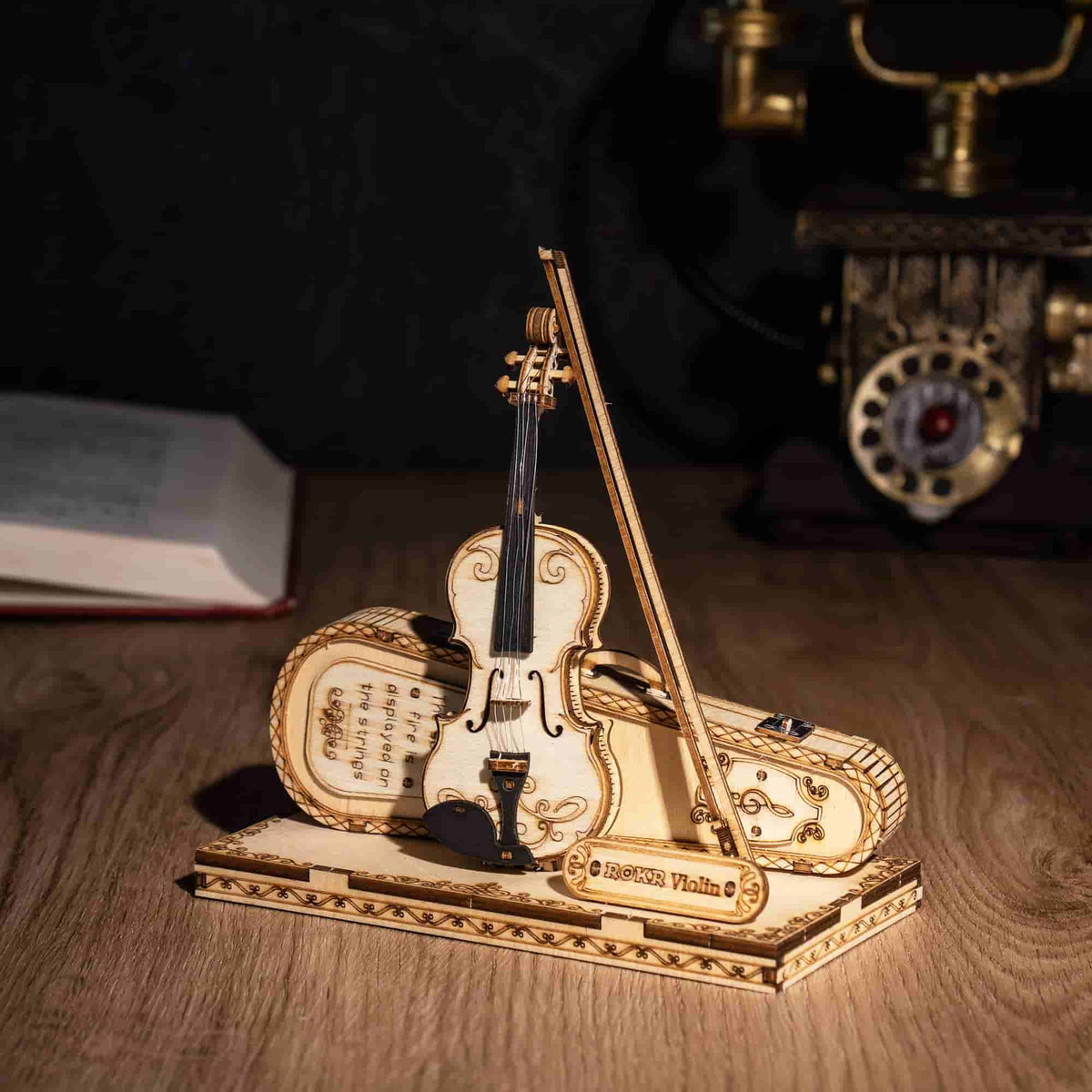 ROKR Violin Model Kit official product view 5