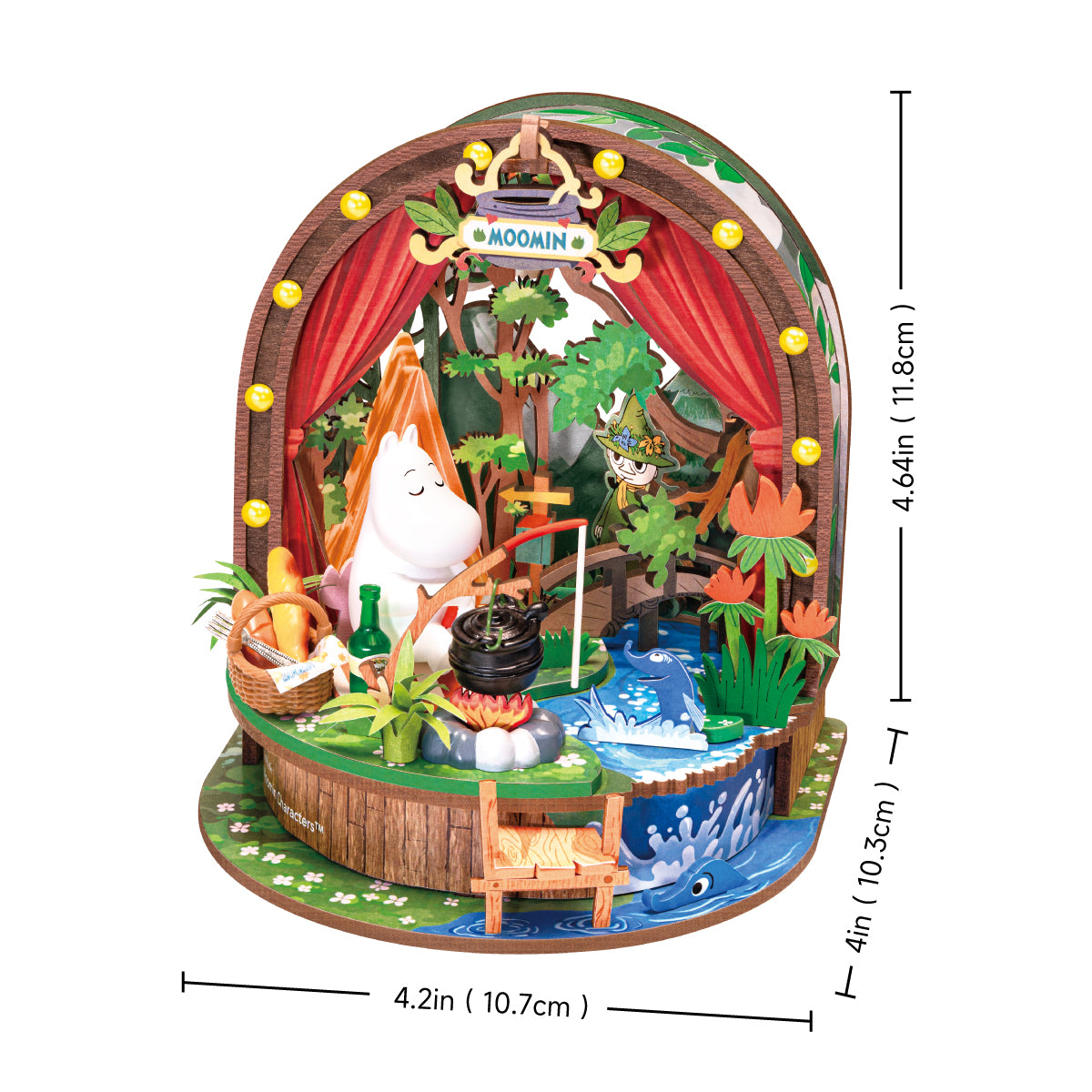 Rolife Moomintroll's Forest Camp dimensions