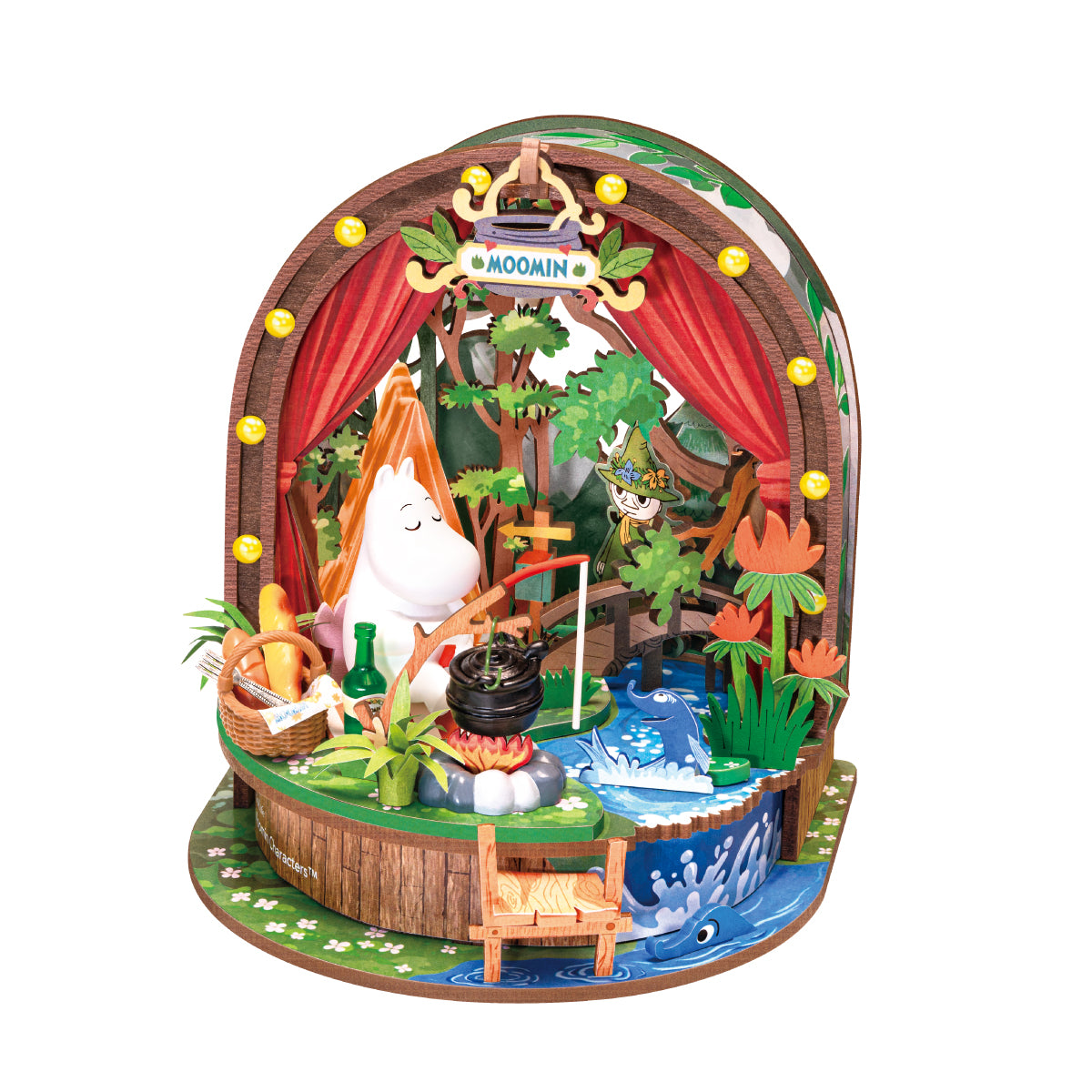 Rolife Moomintroll's Forest Camp finished miniature