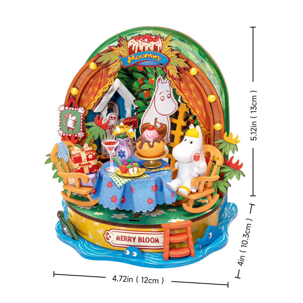Rolife Snorkmaiden's Garden Party dimensions