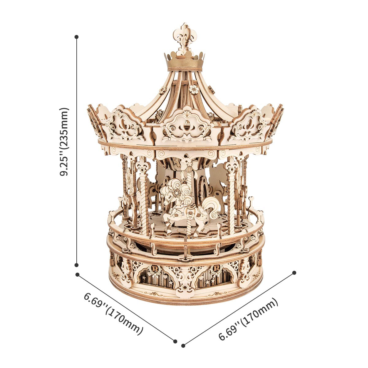 ROKR Romantic Carousel Model Kit official product view 5