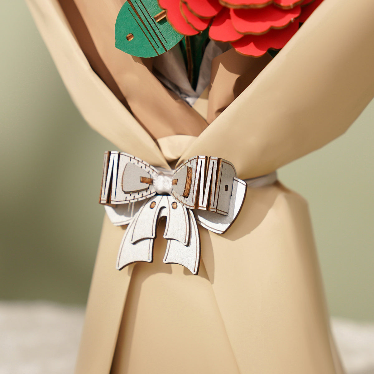 Rowood Pink Rose Wooden Flower Kit official product view 6