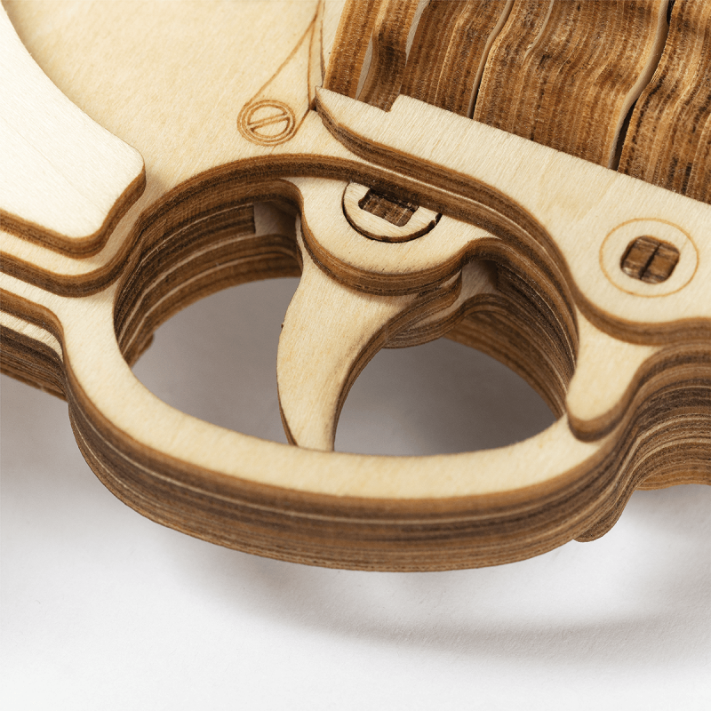ROKR Corsac M60 Wooden Model Kit official product view 9