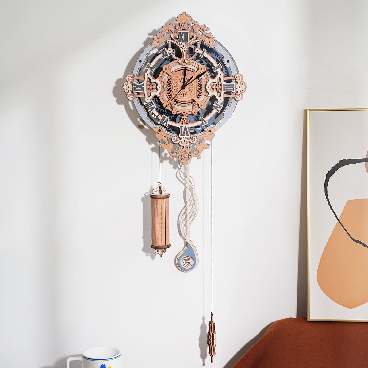 ROKR Romantic Note Wall Clock Kit official product view 3