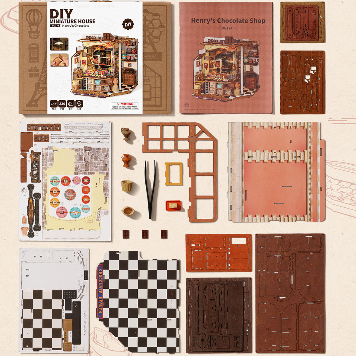 Henry's Chocolate Miniature House Kit official detail view 3