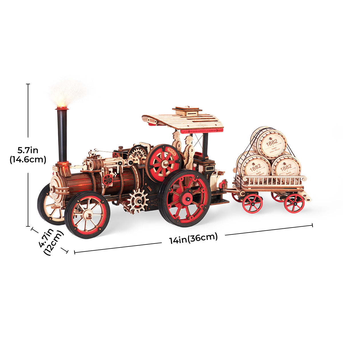 ROKR Steam Engine Mechanical Model Kit official product view 8