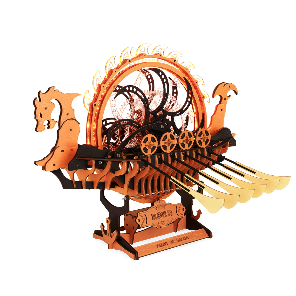 ROKR Viking Dragon Ship Mechanical Kit official product view 2