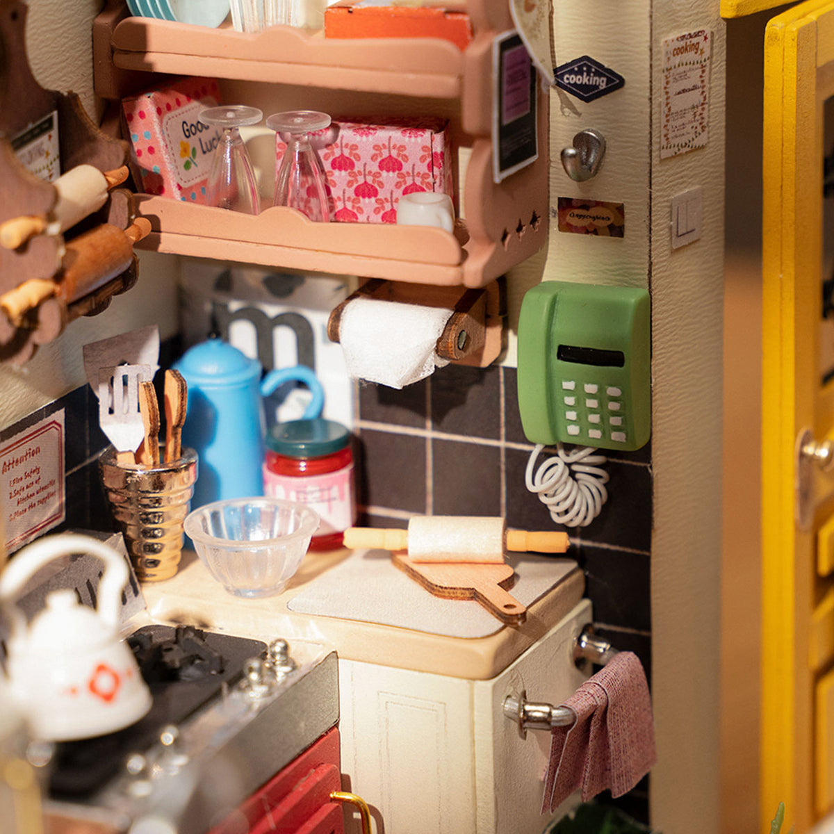 Cozy Kitchen Miniature House Kit official product view 3
