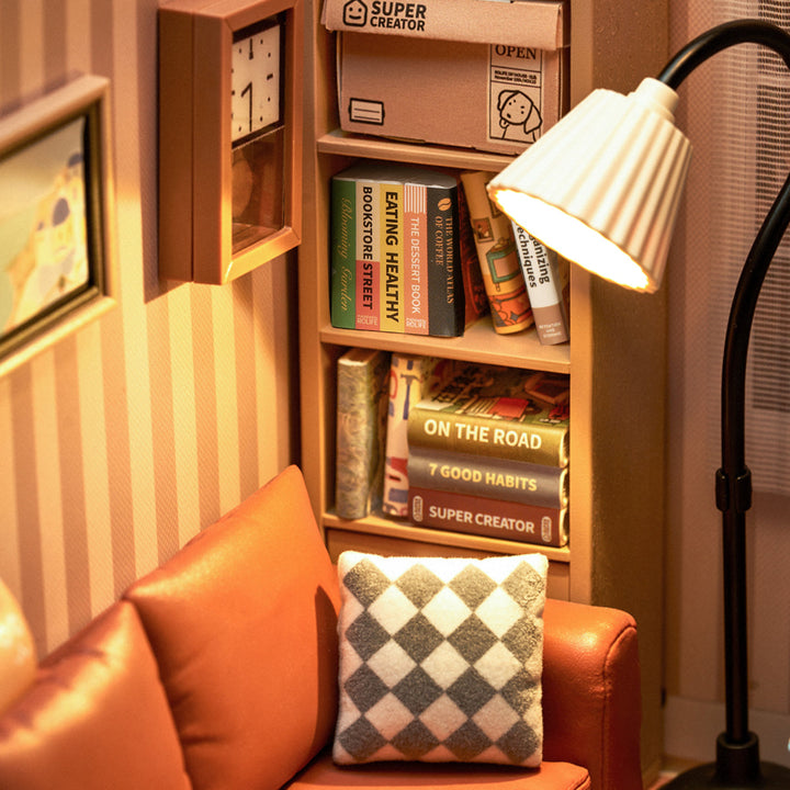 Cozy Living Lounge Miniature Kit completed product view