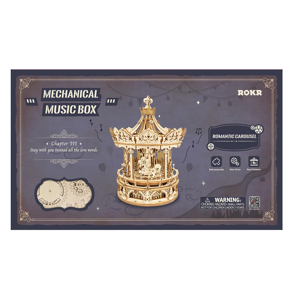 ROKR Romantic Carousel Model Kit official product view 6