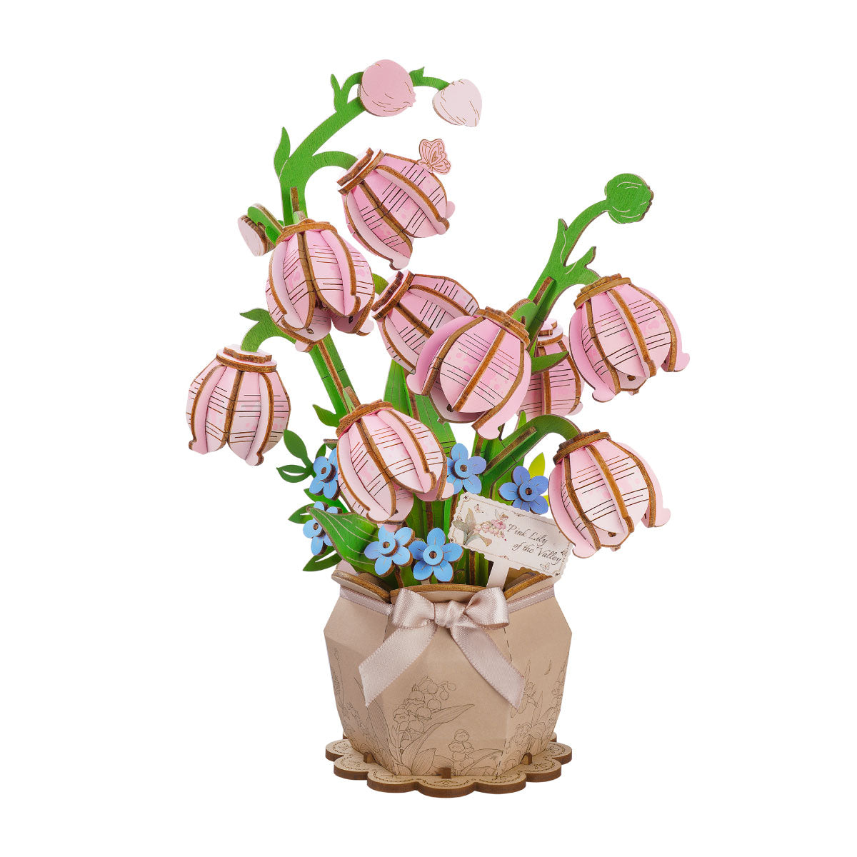 Rowood Pink Lily of the Valley Flower Kit completed product view