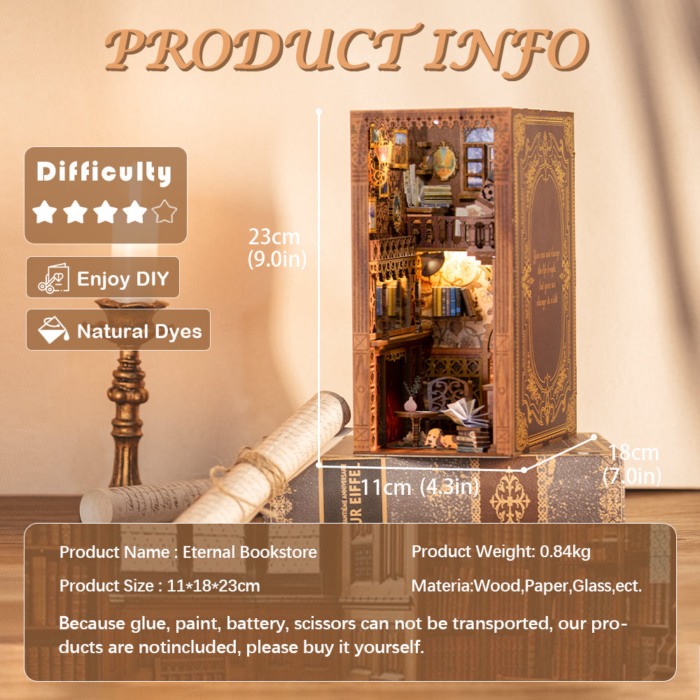 Eternal Bookstore dimensions and product information