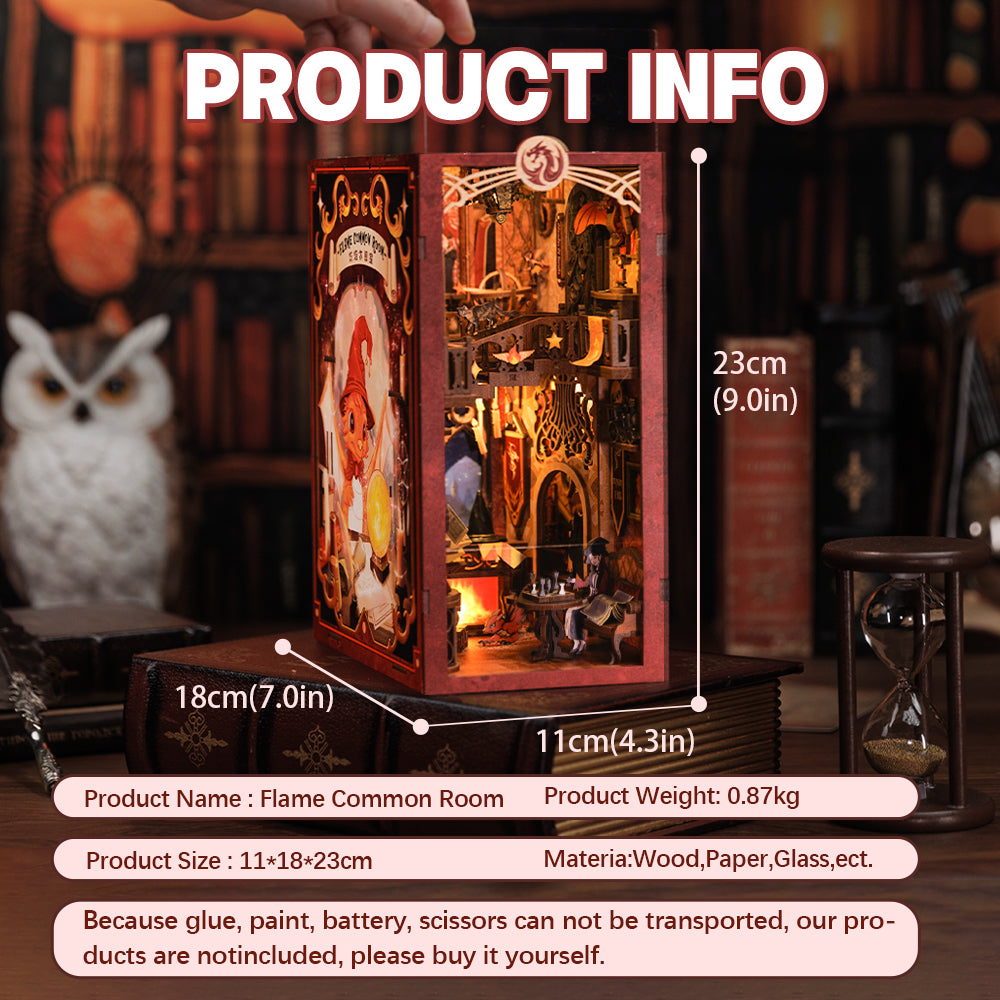 Flame Common Room Book Nook Kit official product view 7