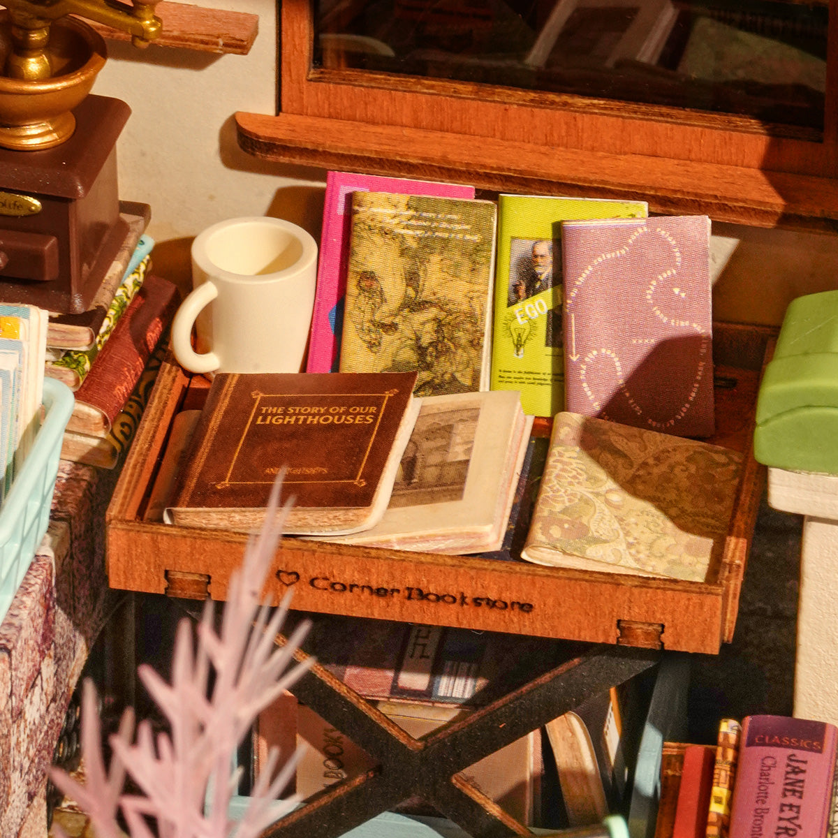 Corner Bookstore Miniature House Kit official product view 6