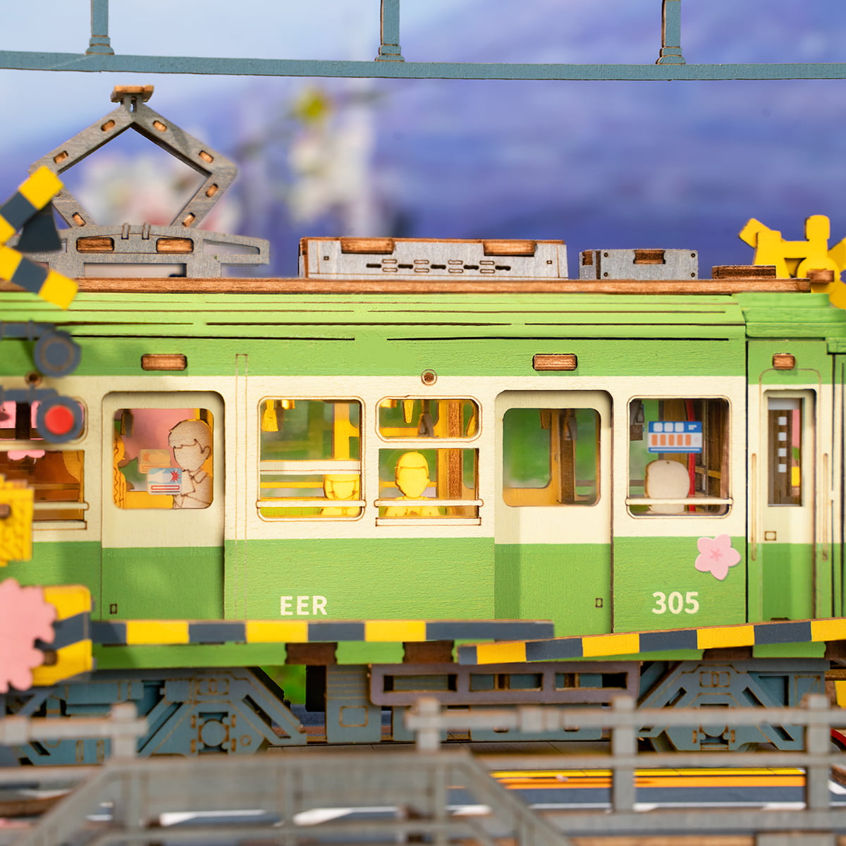 Rolife Sakura Journey Wooden Model Kit official detail view 6