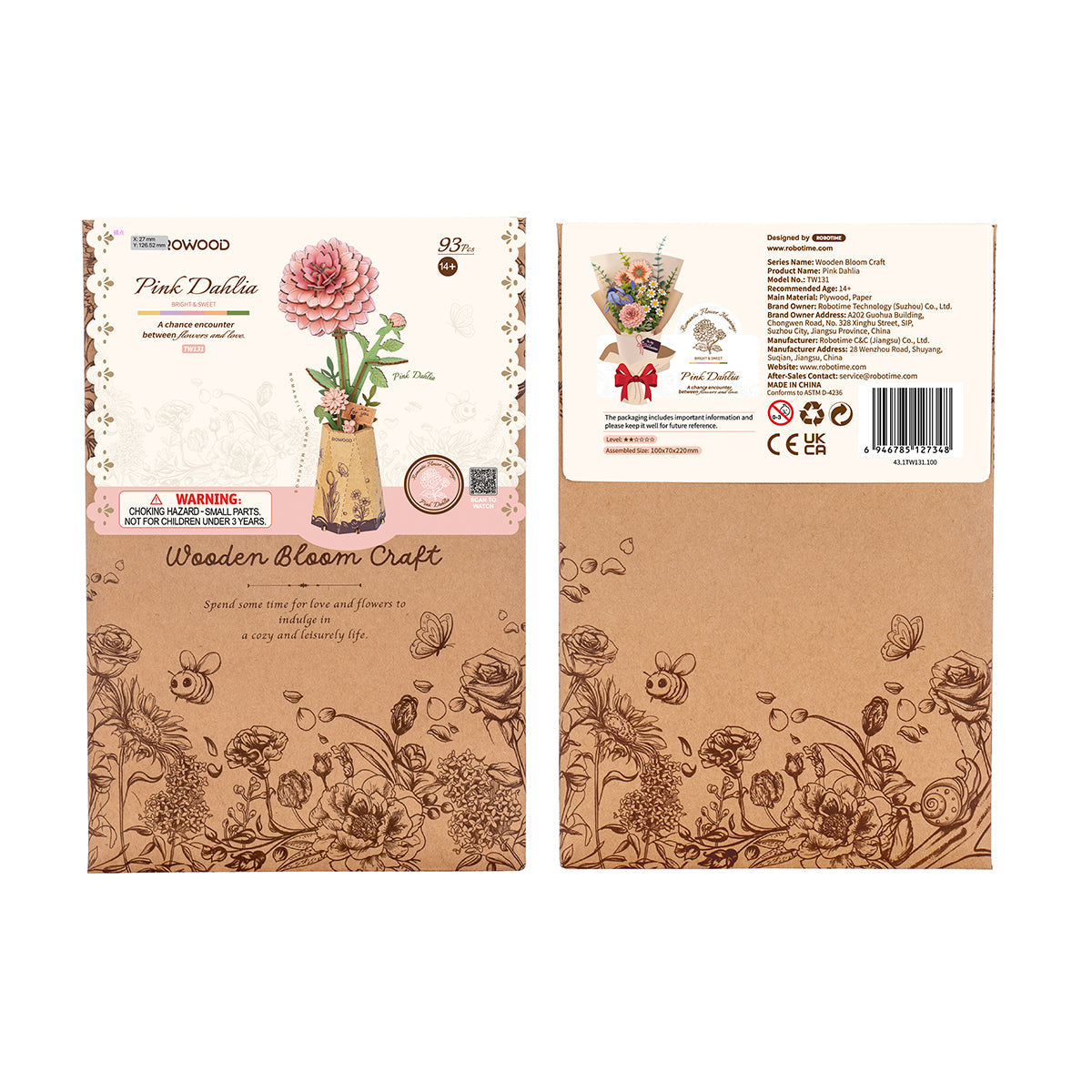 Rowood Pink Dahlia Creative Kit official product view 5