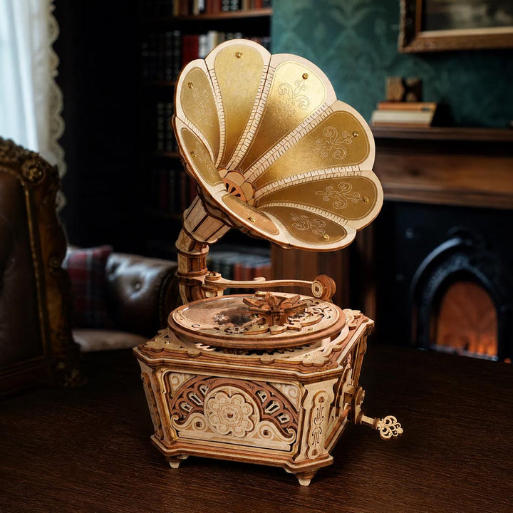 ROKR Diva Gramophone Music Box Kit official detail view 2