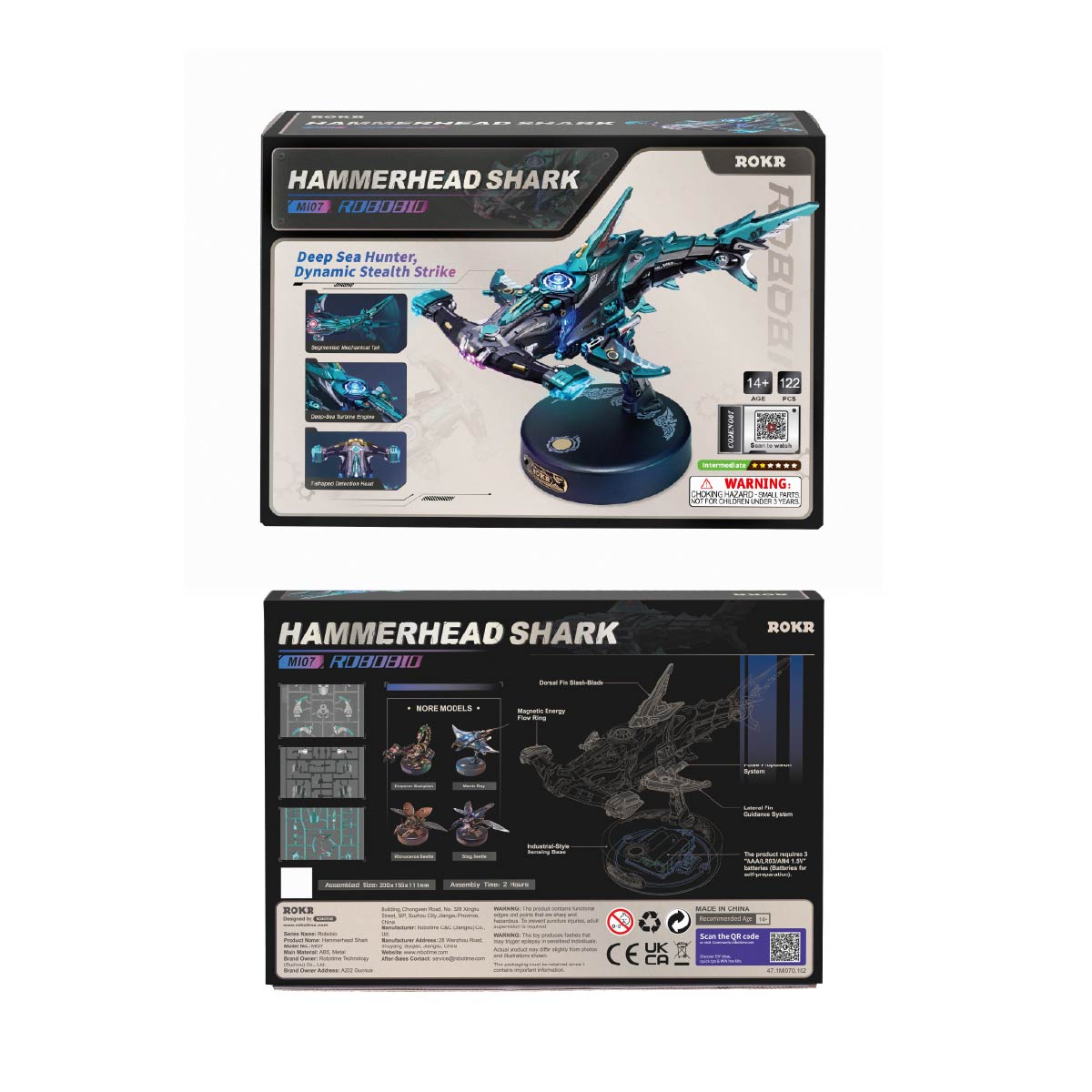 ROKR Hammerhead Shark Mechanical Model Kit official detail view 8