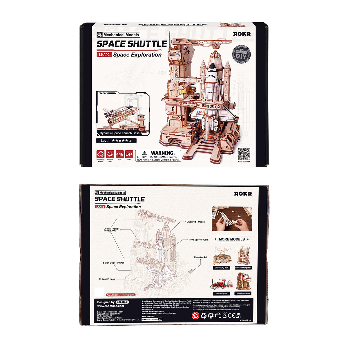 ROKR Space Shuttle Mechanical Model Kit official detail view 8