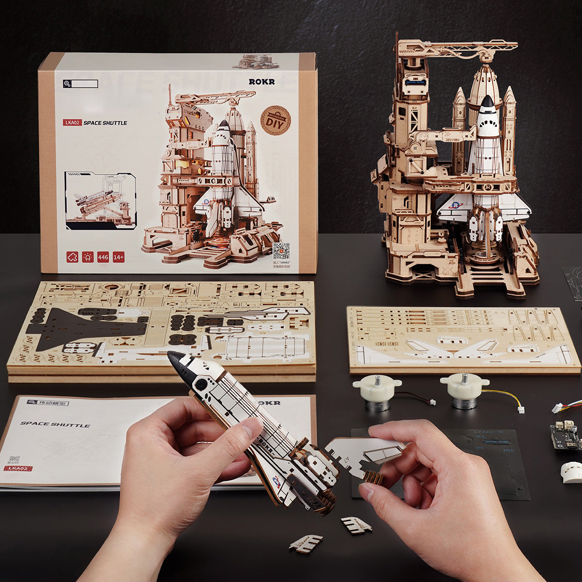 ROKR Space Shuttle Mechanical Model Kit official detail view 6