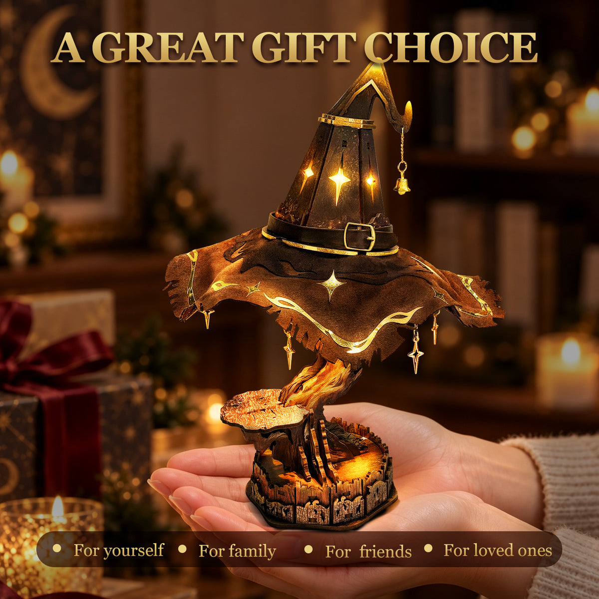 Brighten Glow DIY Wizard Hat Lamp shown as a gift