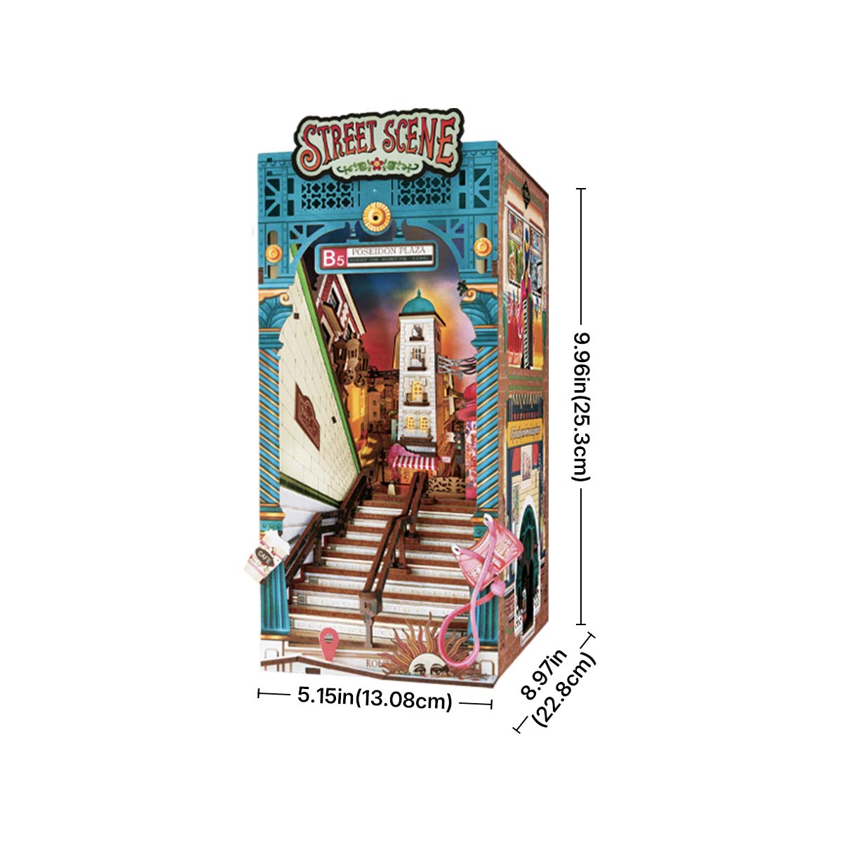 Street Scene Book Nook Kit official detail view 6