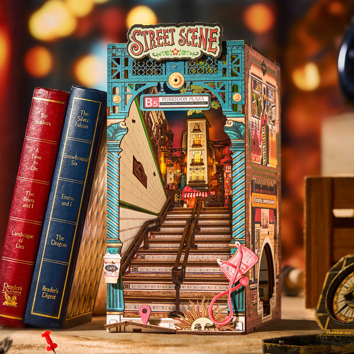 Street Scene Book Nook Kit official detail view 2