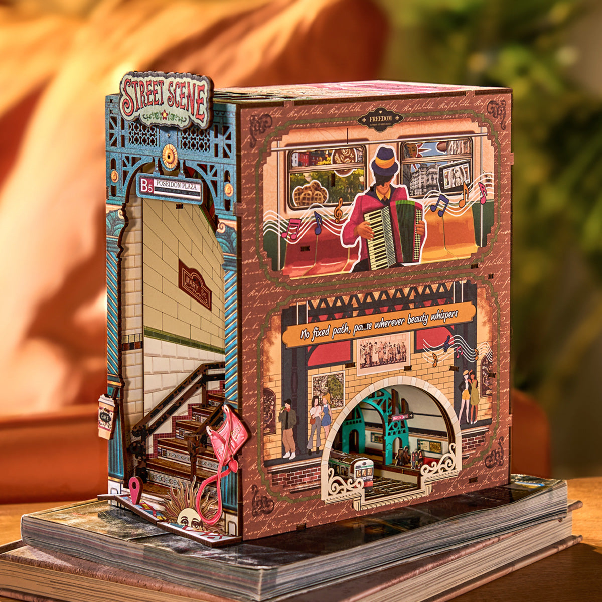 Street Scene Book Nook Kit official detail view 3