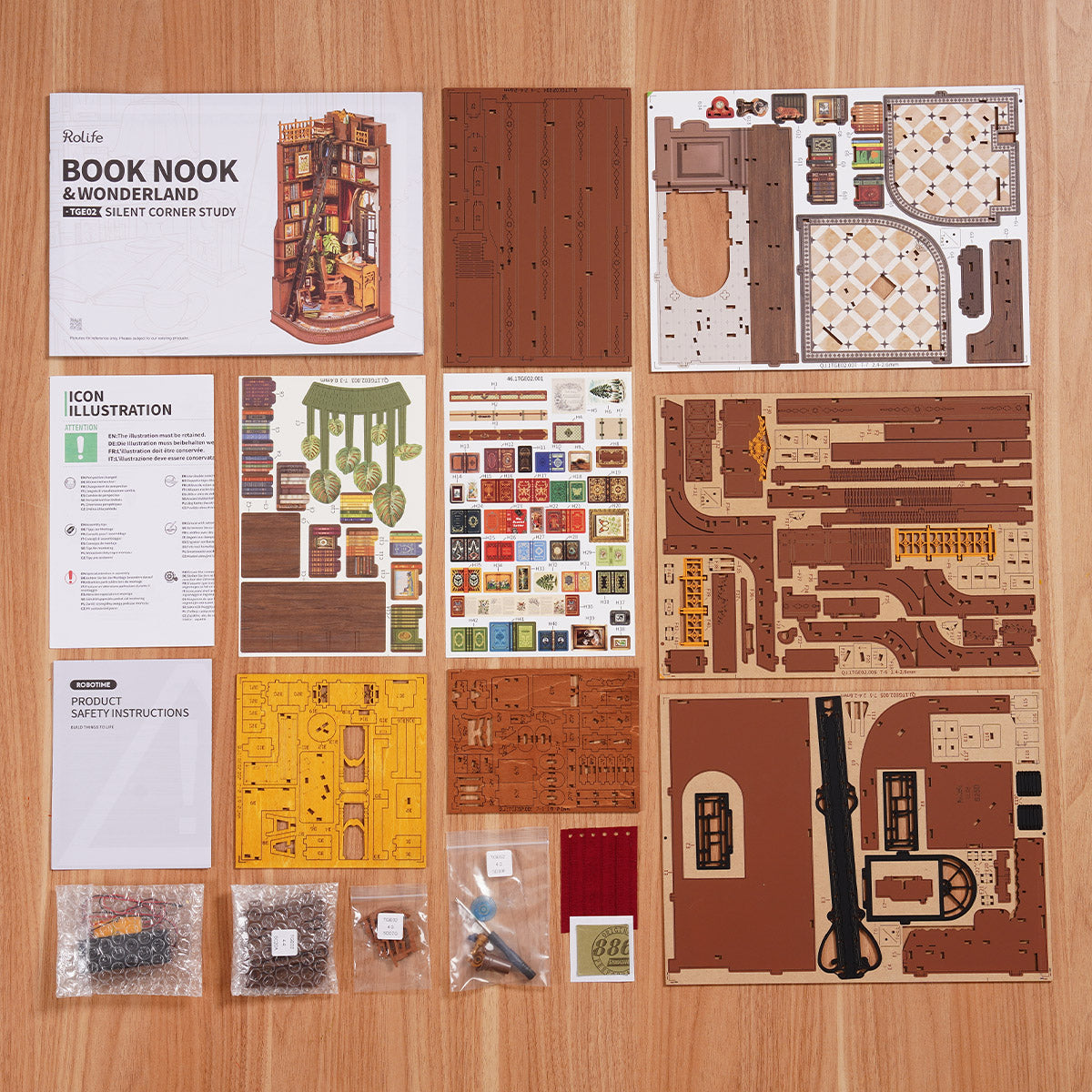 Silent Corner Study Book Nook Kit official detail view 3